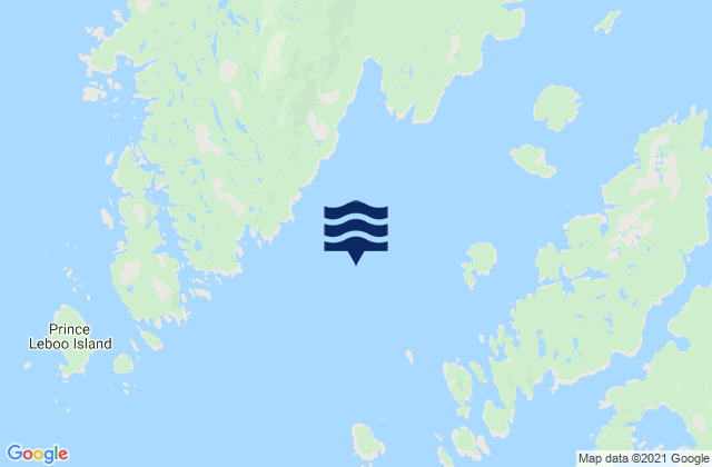 Karte der Gezeiten Hudson Bay Passage, Canada