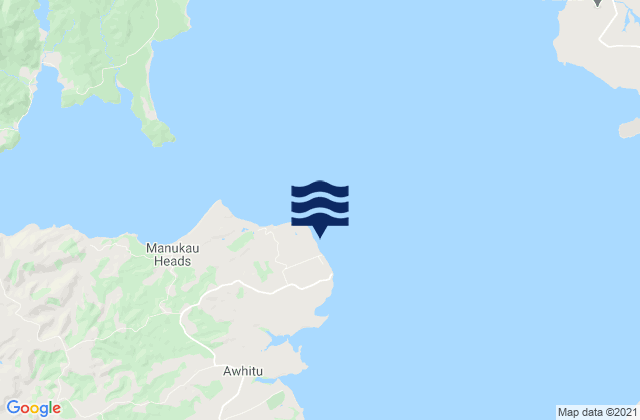 Karte der Gezeiten Hudsons Beach, New Zealand