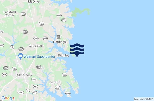 Karte der Gezeiten Hughlett Point, United States