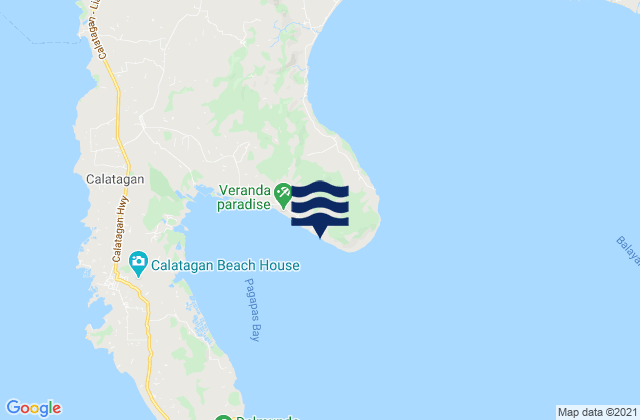Karte der Gezeiten Hukay, Philippines