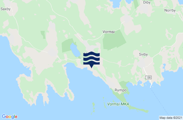 Karte der Gezeiten Hullo, Estonia