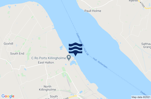 Karte der Gezeiten Humber Sea Terminal, United Kingdom