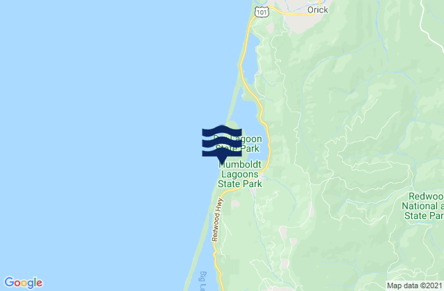 Karte der Gezeiten Humboldt Lagoons State Park, United States