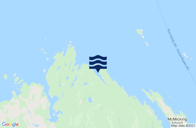 Karte der Gezeiten Humpback Bay, Canada
