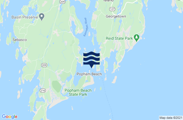 Karte der Gezeiten Hunniwell Point northeast of, United States