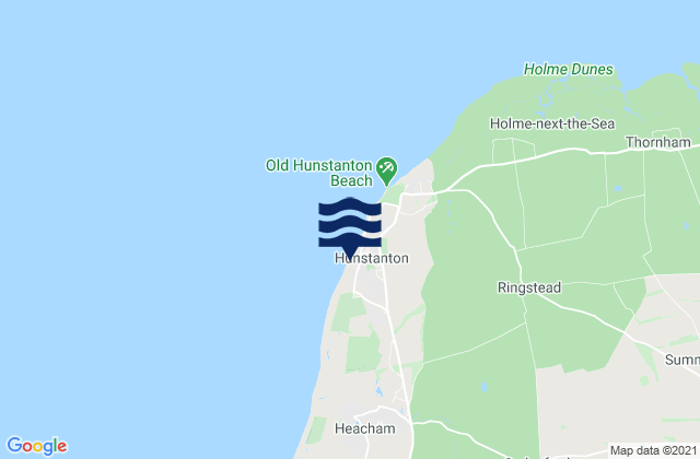 Karte der Gezeiten Hunstanton Beach, United Kingdom