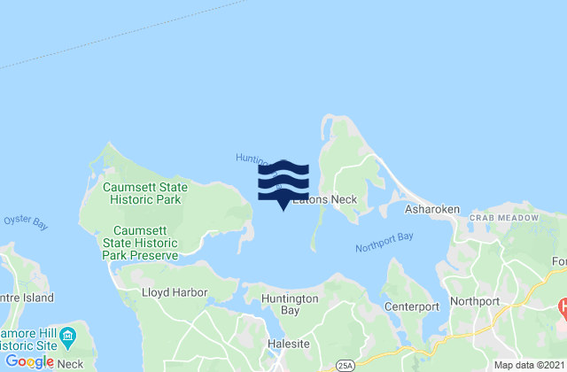 Karte der Gezeiten Huntington Bay off East Fort Point, United States
