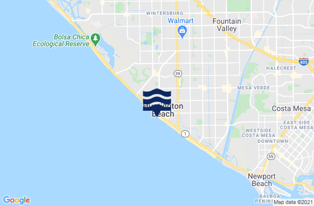Karte der Gezeiten Huntington Beach, United States