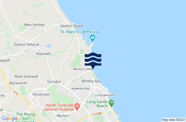 Karte der Gezeiten Hunts Bay, United Kingdom
