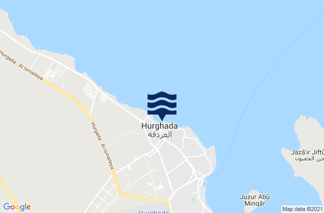 Karte der Gezeiten Hurghada, Egypt