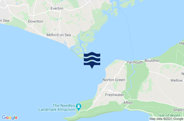 Karte der Gezeiten Hurst Point, United Kingdom