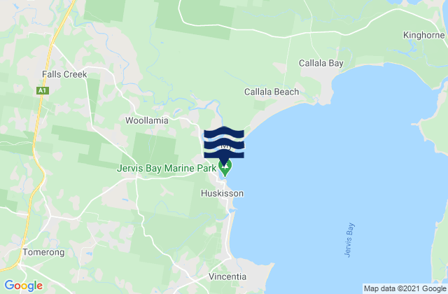 Karte der Gezeiten Huskisson, Australia