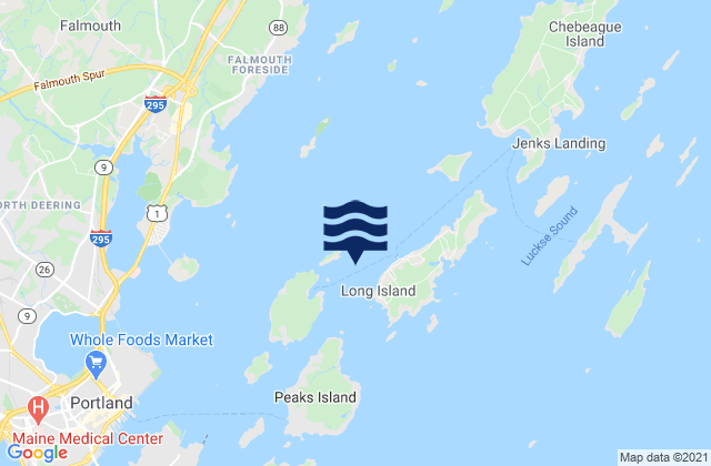 Karte der Gezeiten Hussey Sound Cow Island, United States
