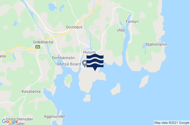 Karte der Gezeiten Husum, Sweden