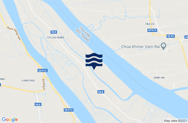 Karte der Gezeiten Huyện Cù Lao Dung, Vietnam