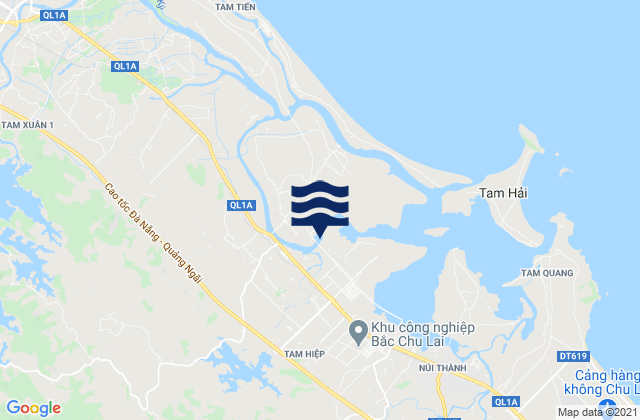 Karte der Gezeiten Huyện Núi Thành, Vietnam