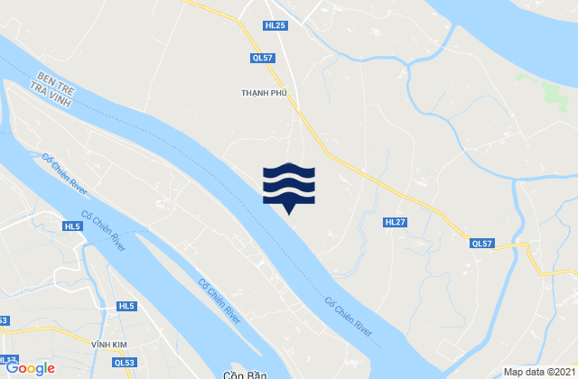 Karte der Gezeiten Huyện Thạnh Phú, Vietnam