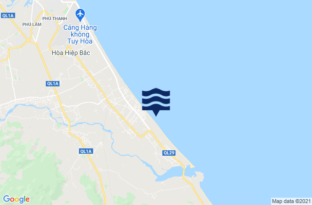 Karte der Gezeiten Huyện Đông Hòa, Vietnam