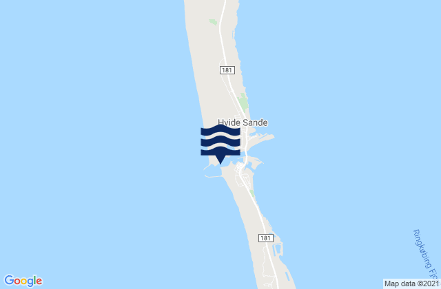 Karte der Gezeiten Hvide Sande Bådehavn, Denmark