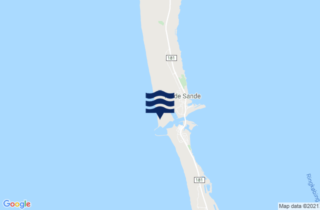 Karte der Gezeiten Hvide Sande North Beach, Denmark