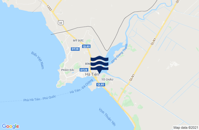 Karte der Gezeiten Hà Tiên, Vietnam