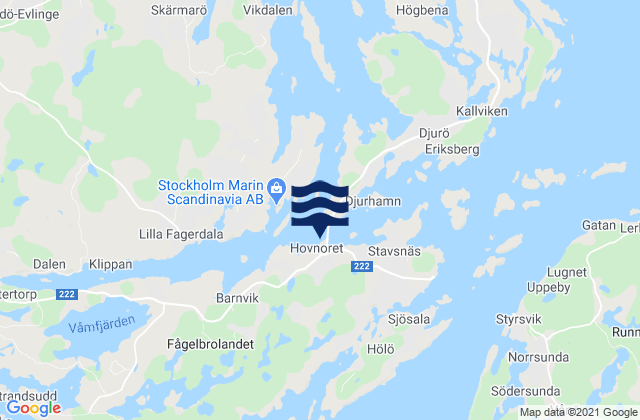 Karte der Gezeiten Hölö, Sweden