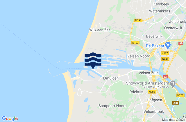 Karte der Gezeiten IJmuiden Port Amsterdam, Netherlands