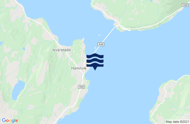 Karte der Gezeiten Ibestad, Norway