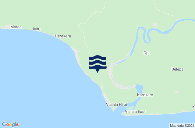 Karte der Gezeiten Ihu, Papua New Guinea