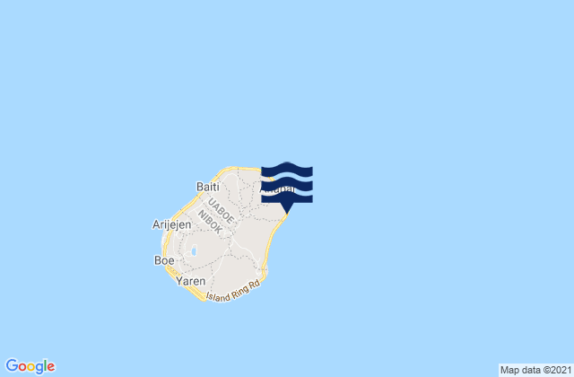 Karte der Gezeiten Ijuw District, Nauru