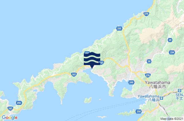 Karte der Gezeiten Ikata-chō, Japan