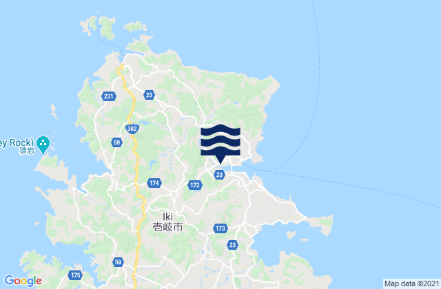 Karte der Gezeiten Iki Shi, Japan