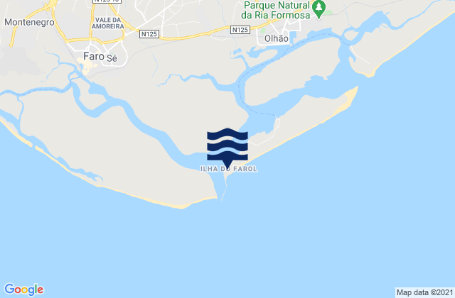 Karte der Gezeiten Ilha do Farol, Portugal