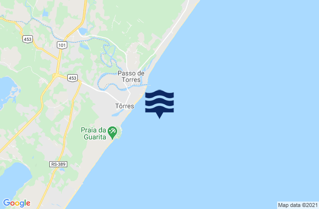Karte der Gezeiten Ilha dos Lobos, Brazil
