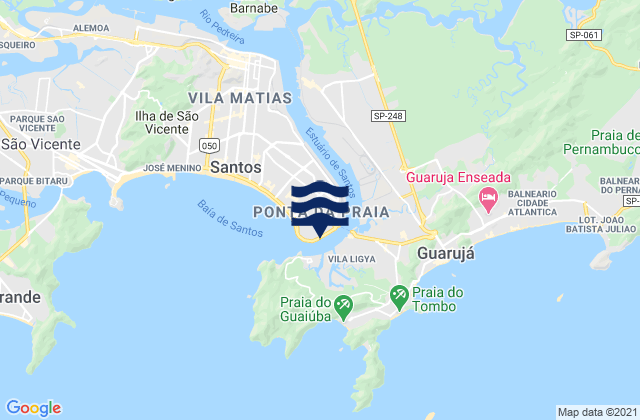Karte der Gezeiten Ilhas das Palmas, Brazil