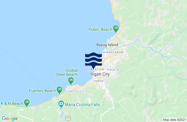 Karte der Gezeiten Iligan, Philippines
