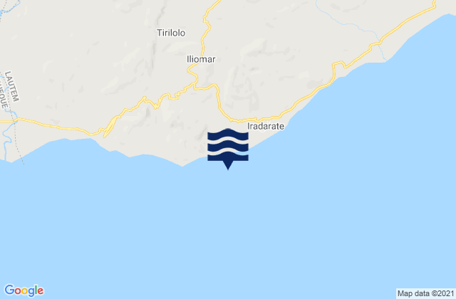 Karte der Gezeiten Iliomar, Timor Leste