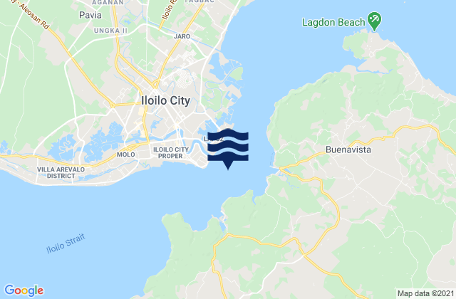 Karte der Gezeiten Iloilo Harbor, Philippines