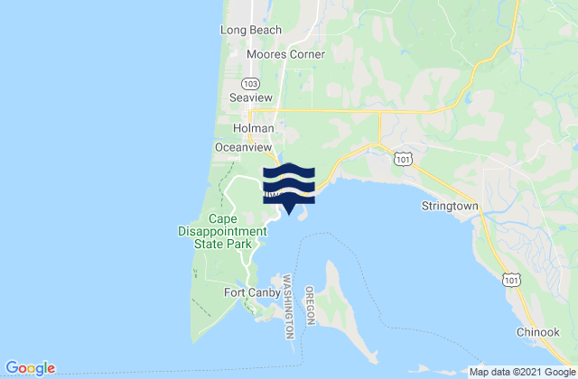 Karte der Gezeiten Ilwaco Baker Bay Wash., United States