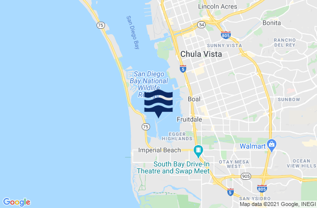 Karte der Gezeiten Imperial Beach, United States