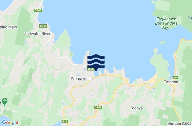 Karte der Gezeiten Impression Bay, Australia