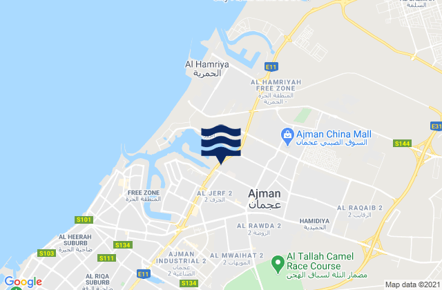 Karte der Gezeiten Imārat ‘Ajmān, United Arab Emirates