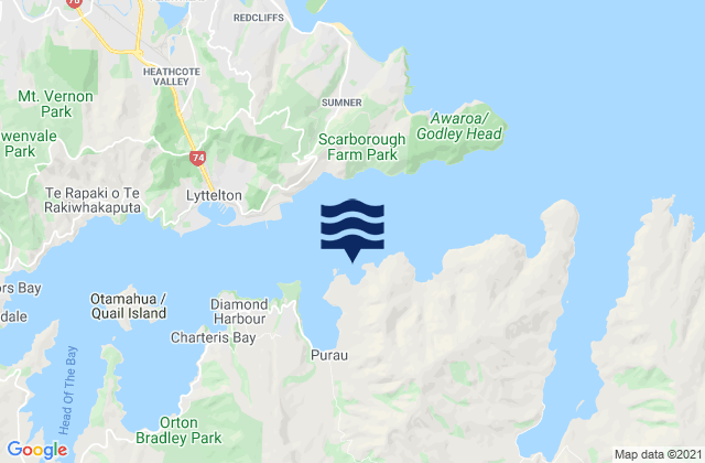 Karte der Gezeiten Inainatu/Pile Bay, New Zealand