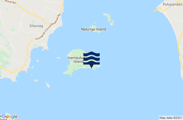 Karte der Gezeiten Inampulugan I Guimaras Island, Philippines