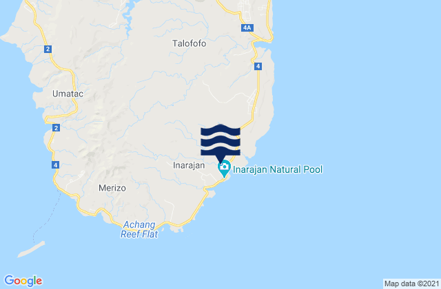 Karte der Gezeiten Inarajan Municipality, Guam
