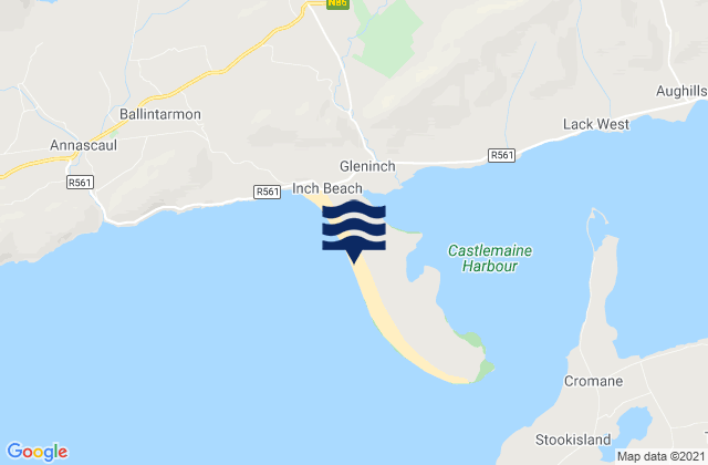 Karte der Gezeiten Inch beach, Ireland