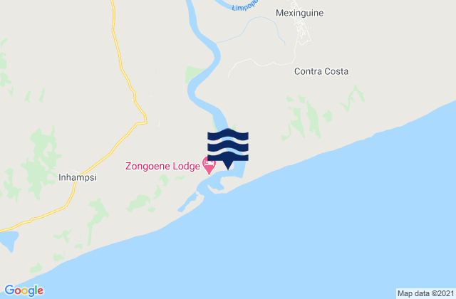 Karte der Gezeiten Inhampura, Mozambique