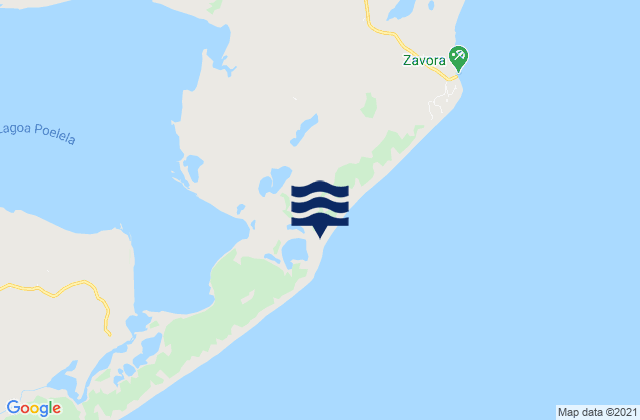 Karte der Gezeiten Inharrime District, Mozambique