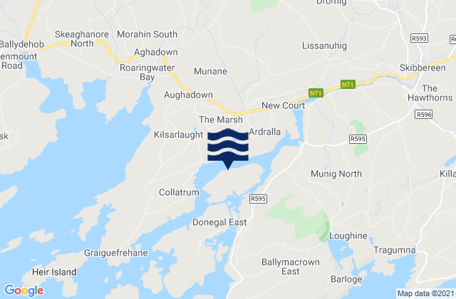 Karte der Gezeiten Inishbeg, Ireland