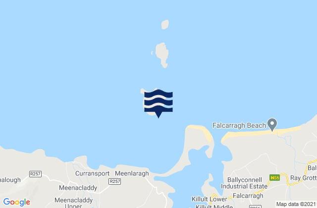 Karte der Gezeiten Inishbofin Bay, Ireland